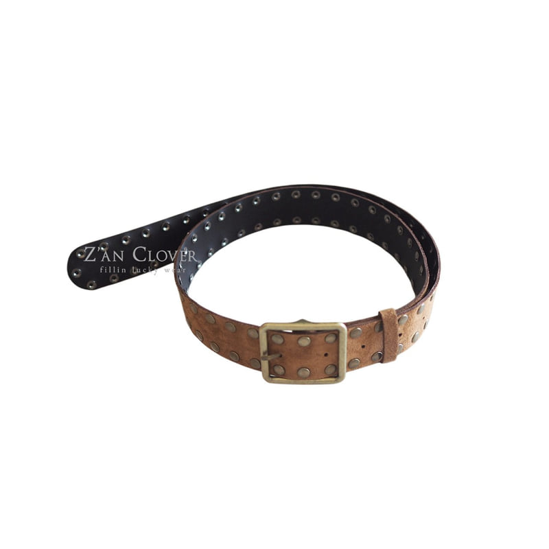 Zan Clover - Korean Children Fashion - #kidsshorts - Suede Stud Belt - 3