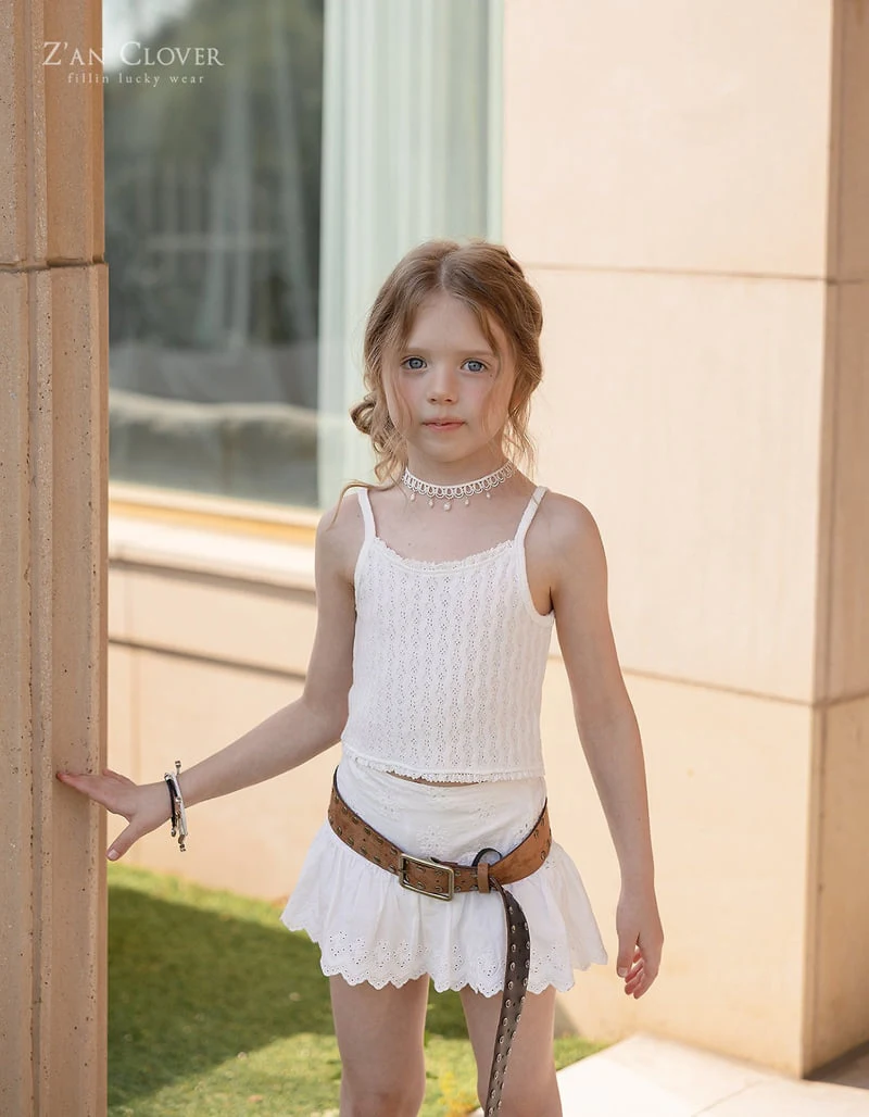 Zan Clover - Korean Children Fashion - #kidsshorts - Punching Lace Sleeveless - 10