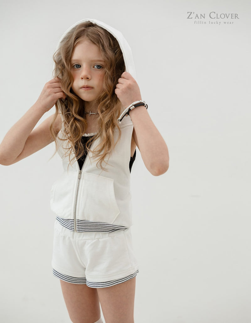 Zan Clover - Korean Children Fashion - #kidsshorts - Halter Hoodie Set-Up (Kids) - 5