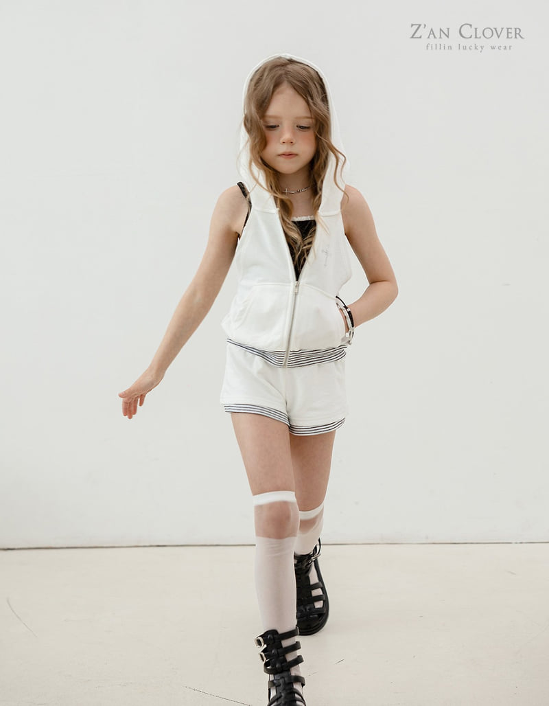 Zan Clover - Korean Children Fashion - #fashionkids - Halter Hoodie Set-Up (Junior) - 4