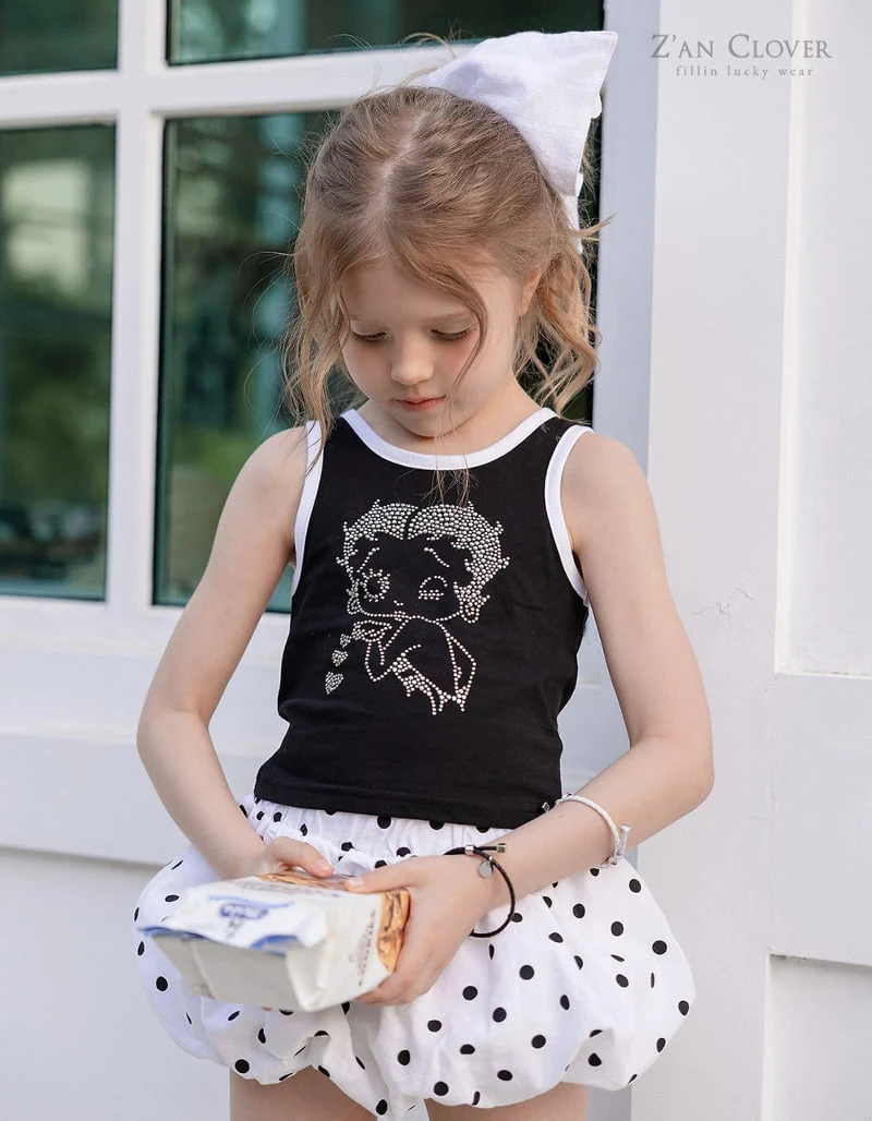 Zan Clover - Korean Children Fashion - #kidsstore - Betty Hotfix Sleeveless - 3
