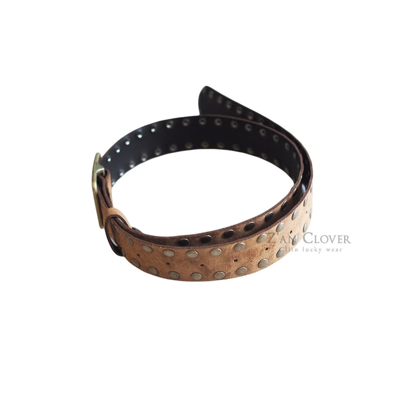 Zan Clover - Korean Children Fashion - #kidzfashiontrend - Suede Stud Belt - 5