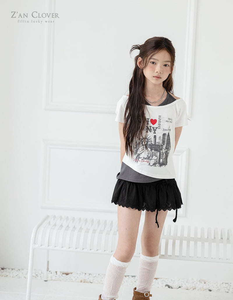 Zan Clover - Korean Children Fashion - #kidzfashiontrend - Punching Lace Skirt - 5