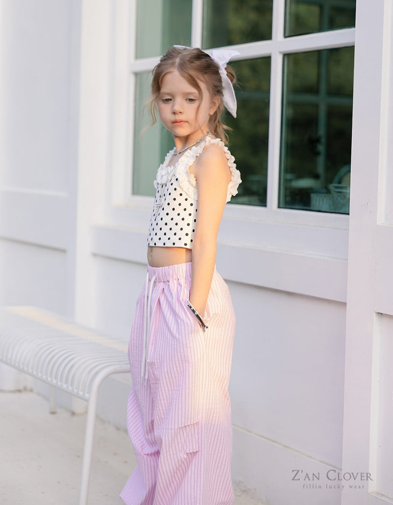 Zan Clover - Korean Children Fashion - #kidzfashiontrend - Dot Frill Sleeveless - 12