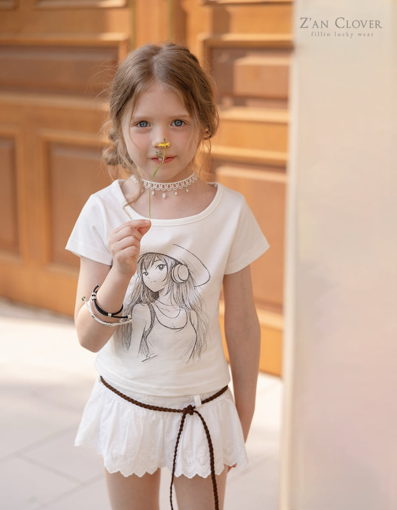 Zan Clover - Korean Children Fashion - #Kfashion4kids - Sketch Girl Tee - 4