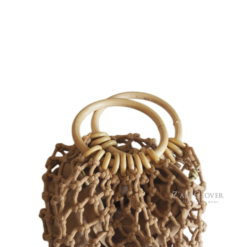 Zan Clover - Korean Children Fashion - #littlefashionista - Wood Ring Net Bag - 4