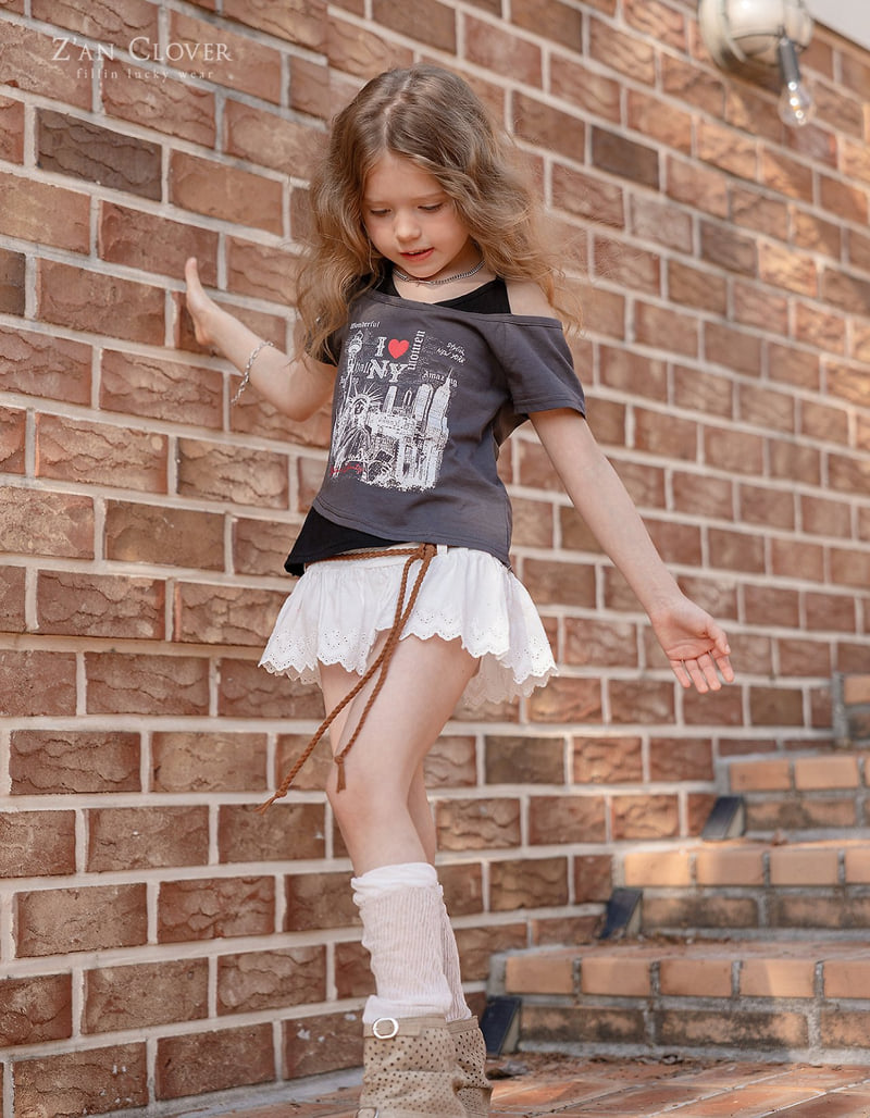 Zan Clover - Korean Children Fashion - #magicofchildhood - Punching Lace Skirt - 8