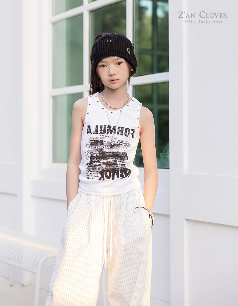 Zan Clover - Korean Children Fashion - #magicofchildhood - Stud Graphic Sleeveless - 7