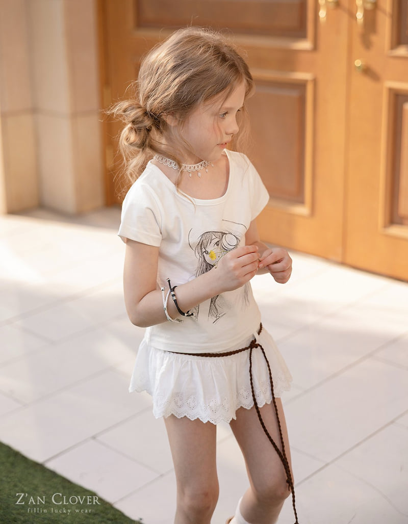 Zan Clover - Korean Children Fashion - #magicofchildhood - Sketch Girl Tee - 5