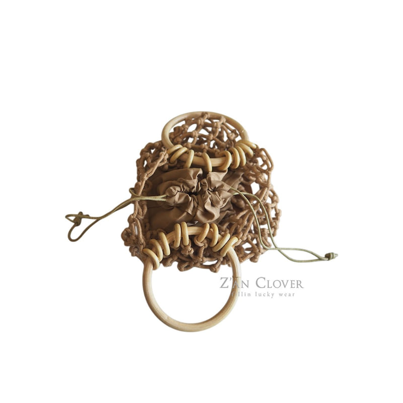 Zan Clover - Korean Children Fashion - #minifashionista - Wood Ring Net Bag - 5