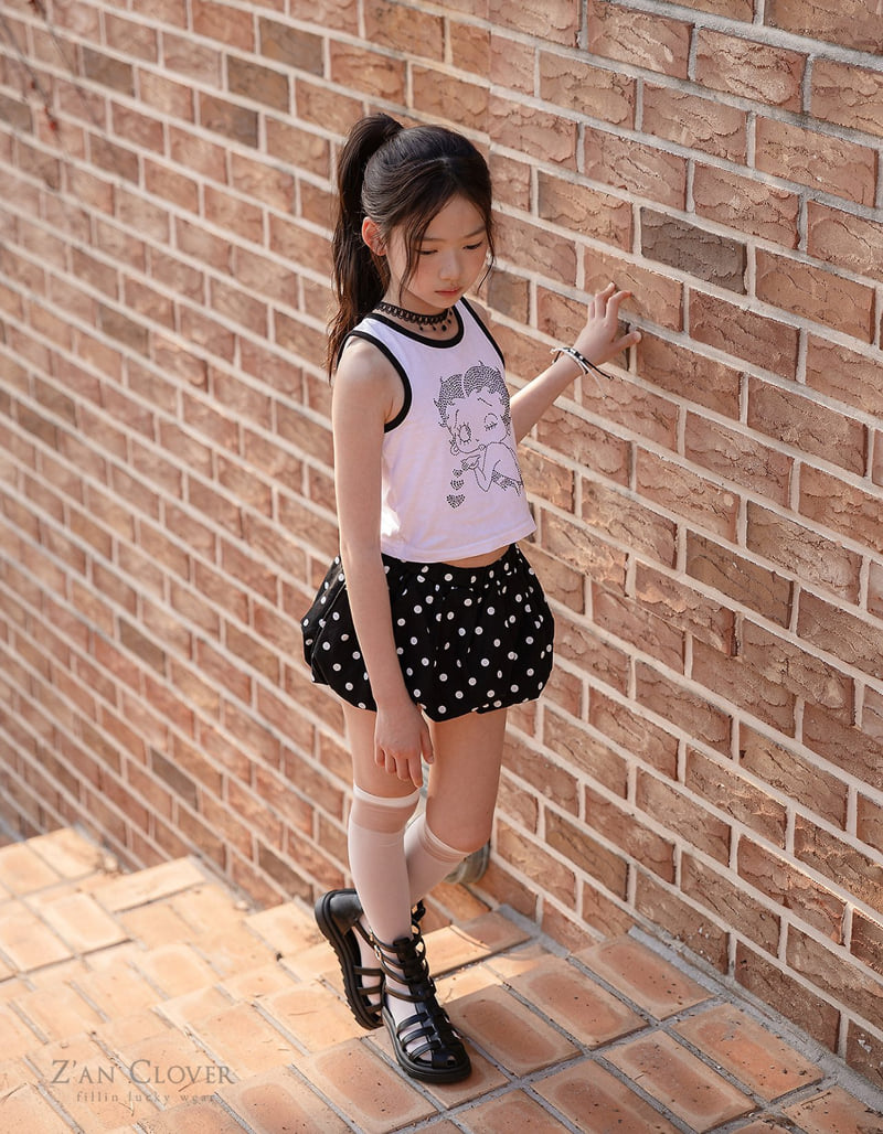 Zan Clover - Korean Children Fashion - #minifashionista - Dot Balloon Skirt - 3