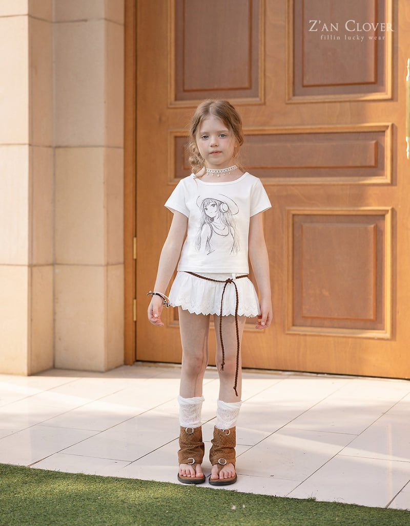 Zan Clover - Korean Children Fashion - #minifashionista - Sketch Girl Tee - 6