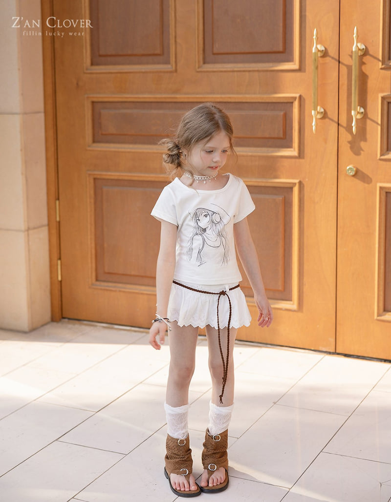 Zan Clover - Korean Children Fashion - #prettylittlegirls - Sketch Girl Tee - 7