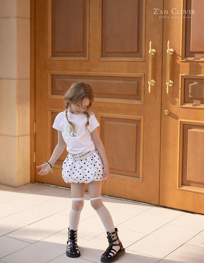 Zan Clover - Korean Children Fashion - #stylishchildhood - Dot Balloon Skirt - 7