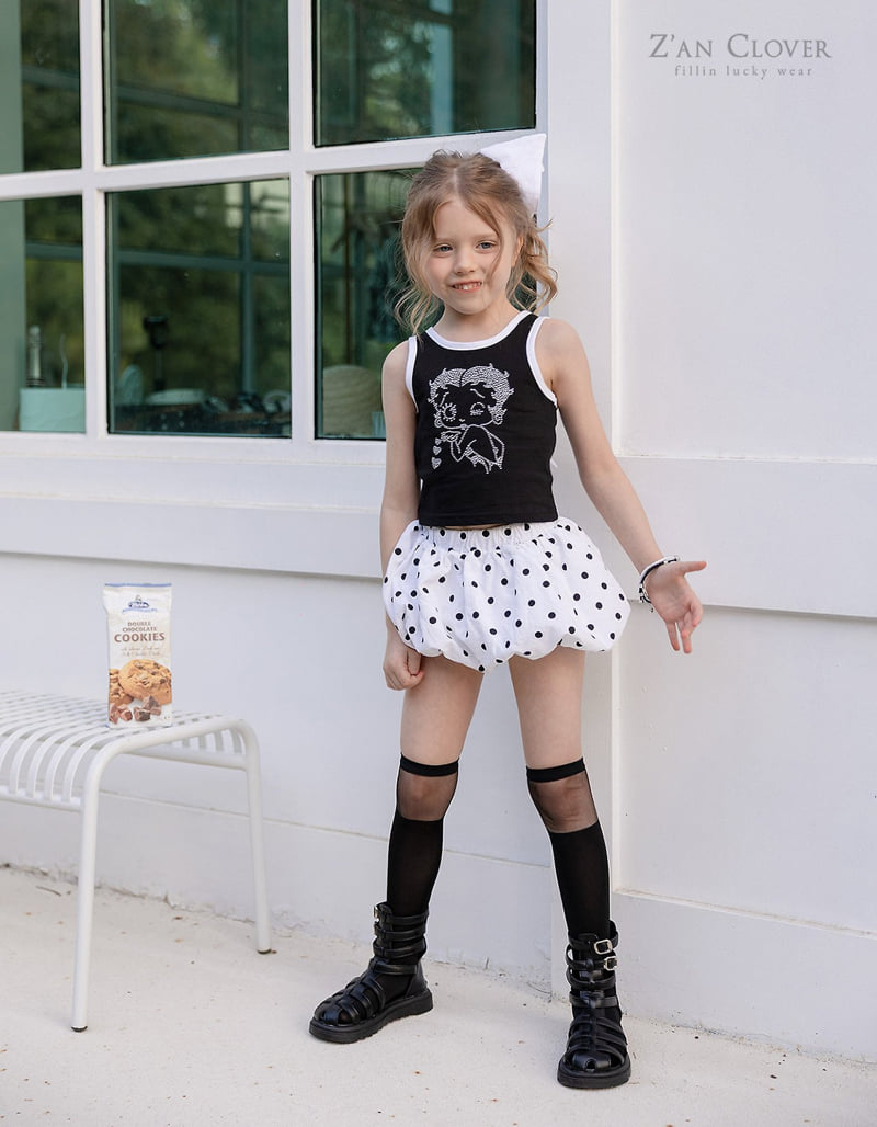 Zan Clover - Korean Children Fashion - #todddlerfashion - Dot Balloon Skirt - 5