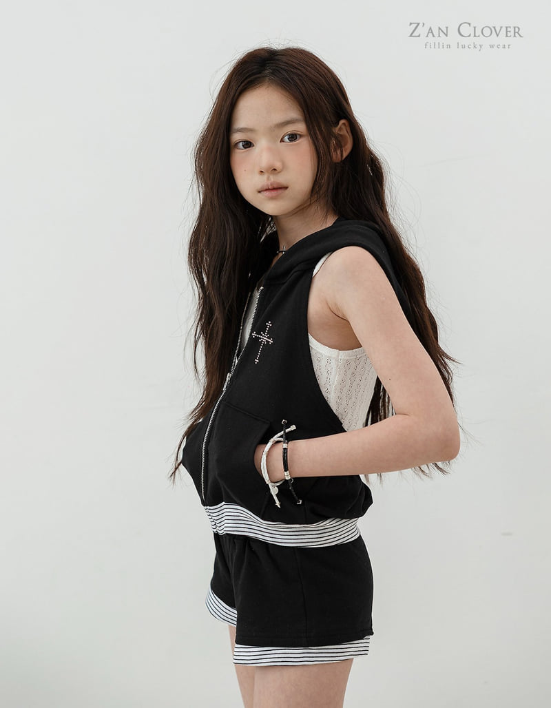 Zan Clover - Korean Children Fashion - #todddlerfashion - Halter Hoodie Set-Up (Junior) - 12