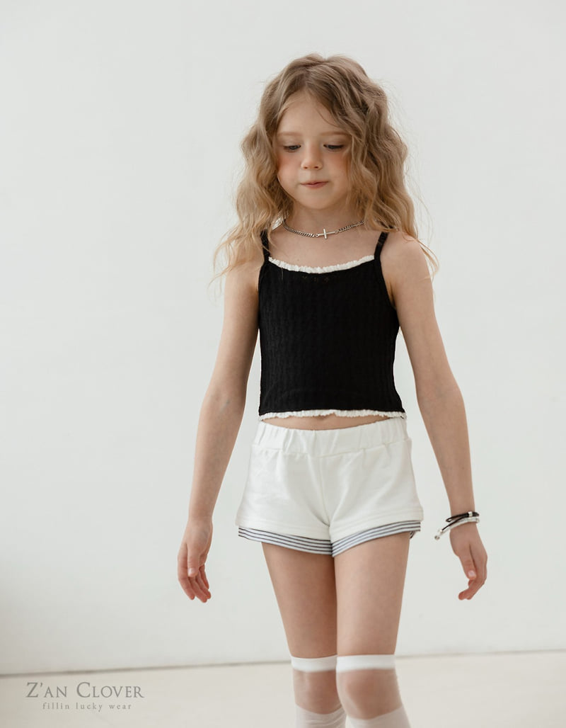 Zan Clover - Korean Children Fashion - #toddlerclothing - Punching Lace Sleeveless - 3