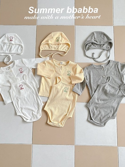 Love Embroidered Ribbed Set (set of 3) Love Embroidered Ribbed Set (set of 3)