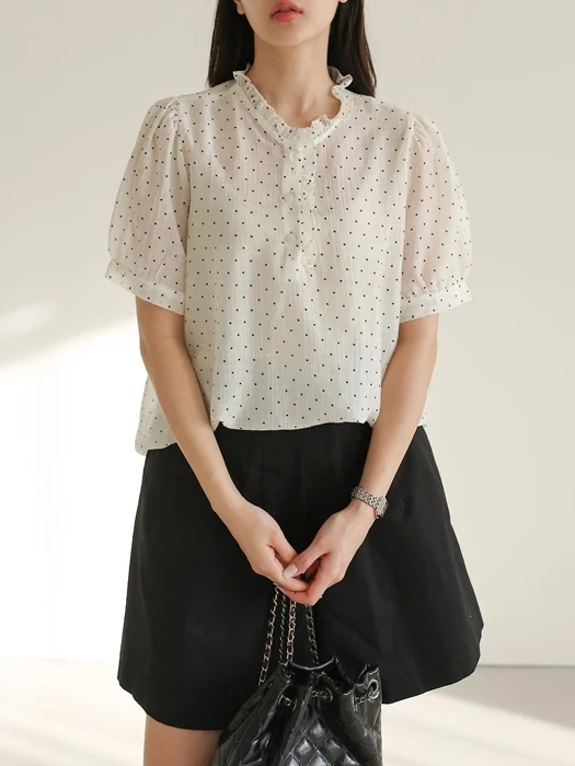 Tencel Mini Dot Blouse