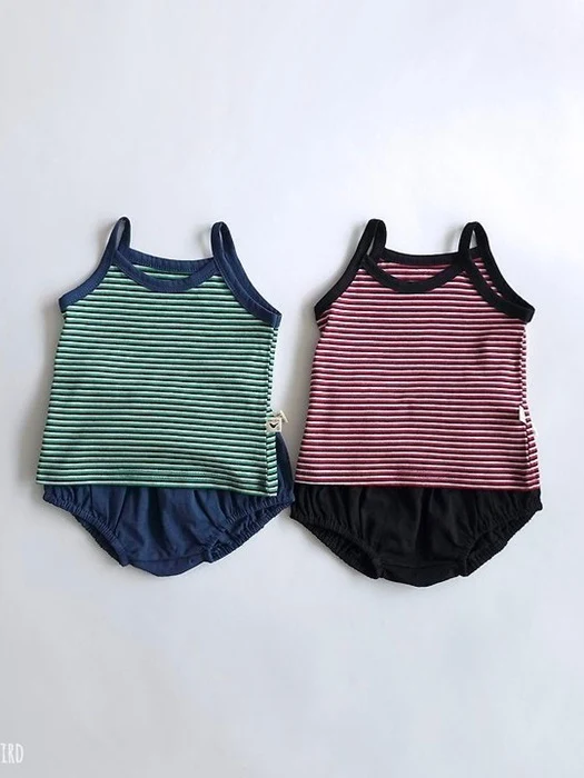 Strap Sleeveless Bloomer Set