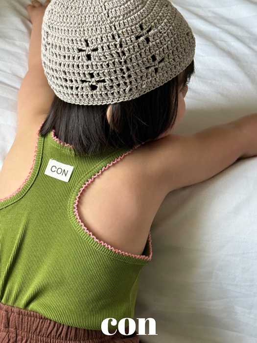 Pincot Sleeveless Top (Green & Burgundy) Pincot Sleeveless Top (Green & Burgundy)
