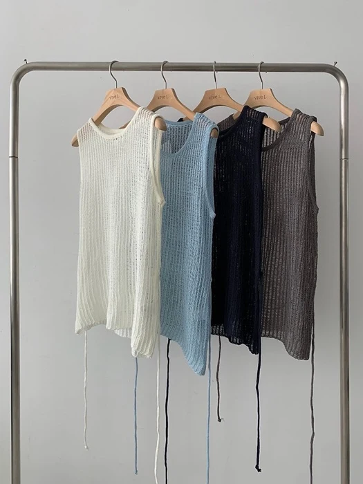 Mesh Knit Sleeveless Top