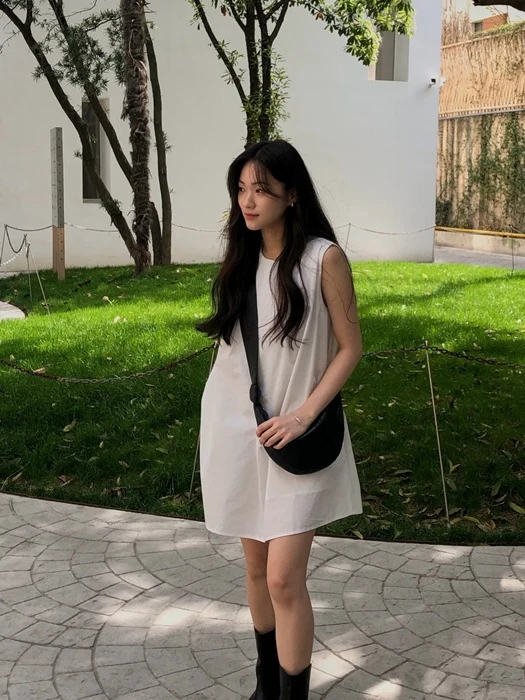 Cotton Shirring One-piece