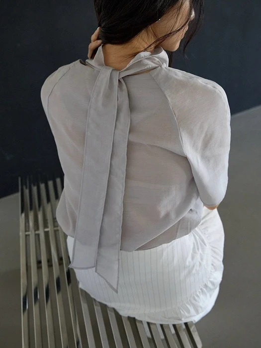 Sheer Tie Blouse Sheer Tie Blouse