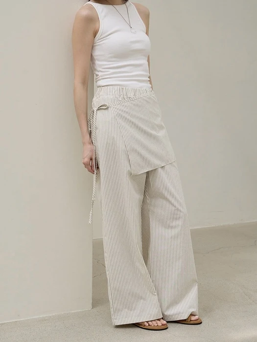 Malta Wrap Stripe Banding Pants Malta Wrap Stripe Banding Pants