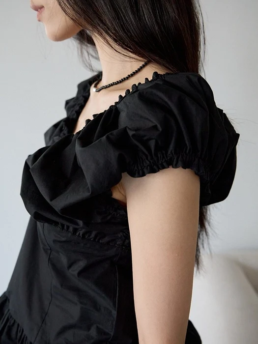 Oat Shirring Cotton Blouse Oat Shirring Cotton Blouse