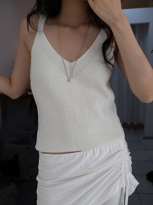 Two-Way Linen Bouclé Sleeveless Top Two-Way Linen Bouclé Sleeveless Top