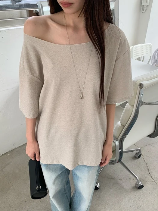 Dyed Off-Shoulder Tee Dyed Off-Shoulder Tee