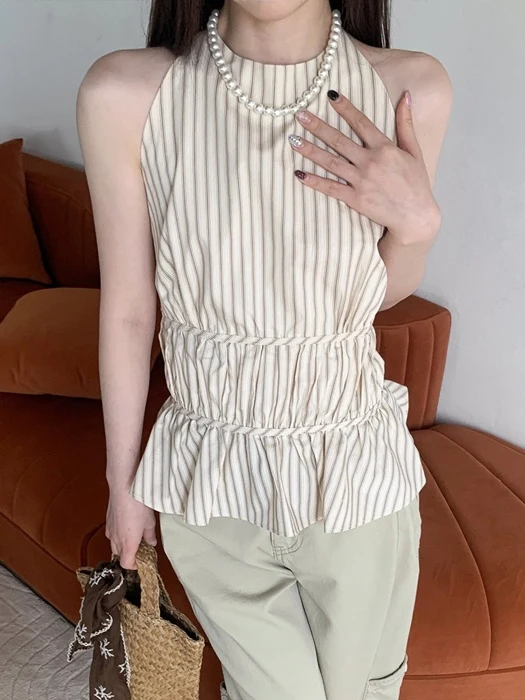 Macaron Halter Blouse