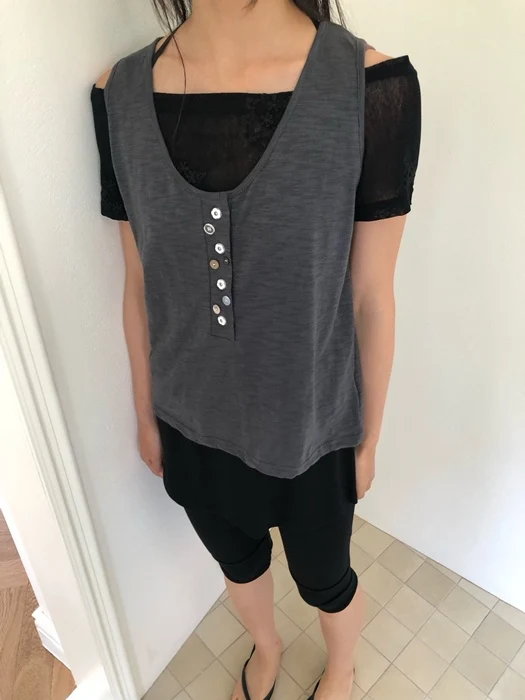 Rosy Button Tee