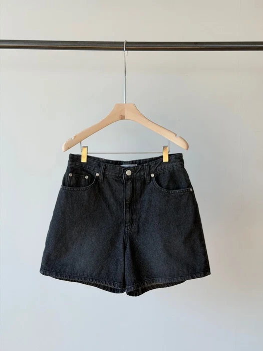 Black Denim Shorts