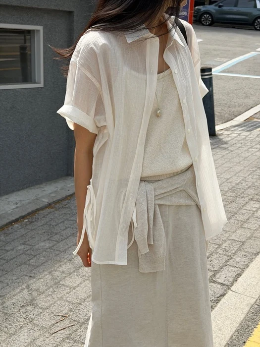 Crinkled Short-Sleeve Shirt Crinkled Short-Sleeve Shirt
