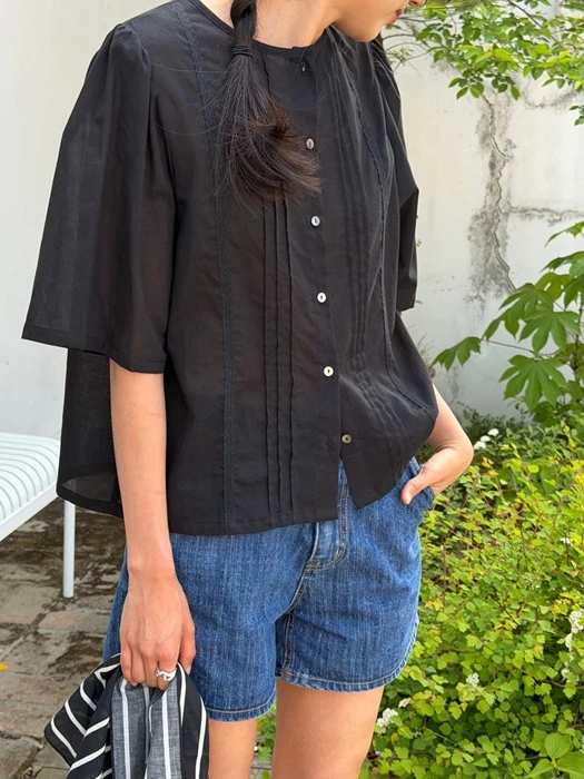 Soft Pintuck Lace Blouse Soft Pintuck Lace Blouse