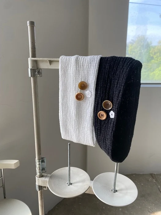 Linen Button Headband