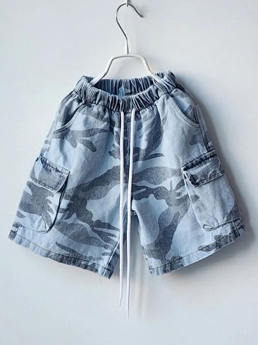 Camo Bermuda Denim Shorts Camo Bermuda Denim Shorts