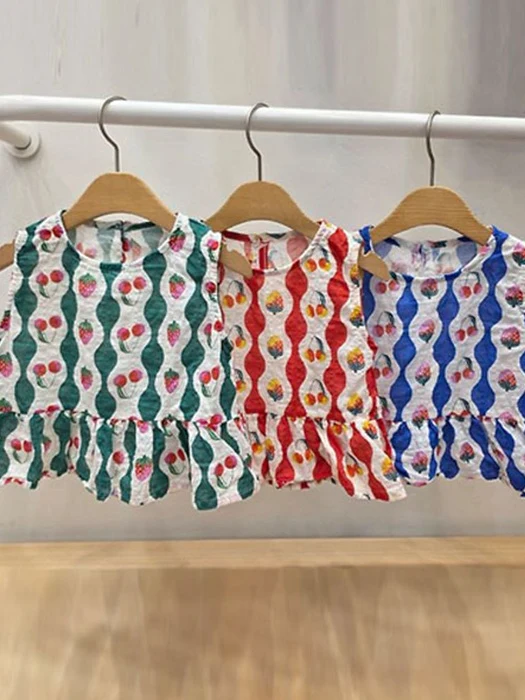 Cherry Sleeveless Blouse Cherry Sleeveless Blouse