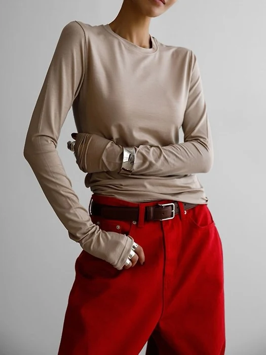 Classic Slim-Fit Tencel Crewneck Top Classic Slim-Fit Tencel Crewneck Top