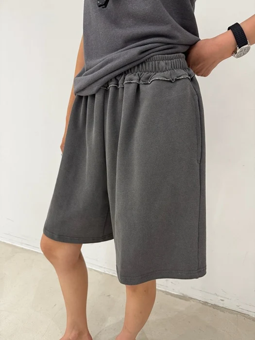 Pigment-Dyed Half Pants
