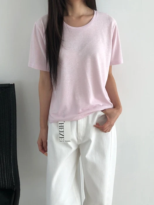 Linen Crewneck Tee
