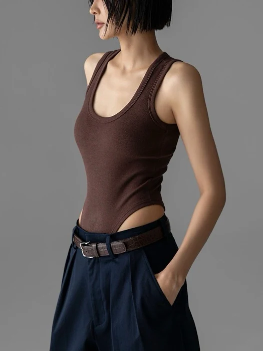 Essential Ribbed Sleeveless Bodysuit Essential Ribbed Sleeveless Bodysuit