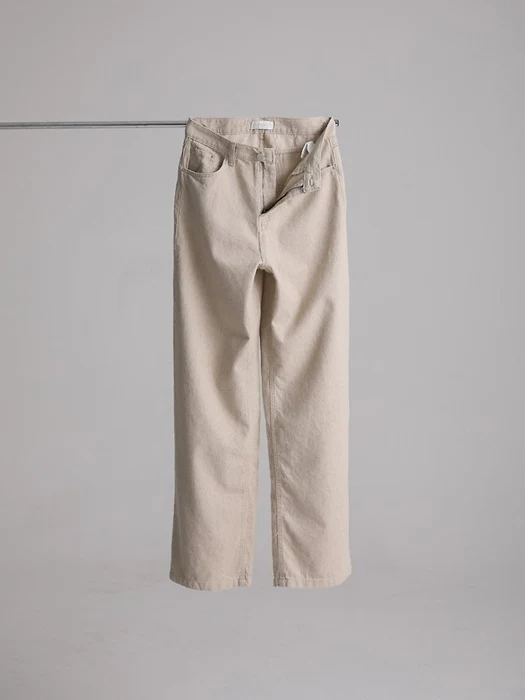 Natural Linen Denim Wide Pants Natural Linen Denim Wide Pants