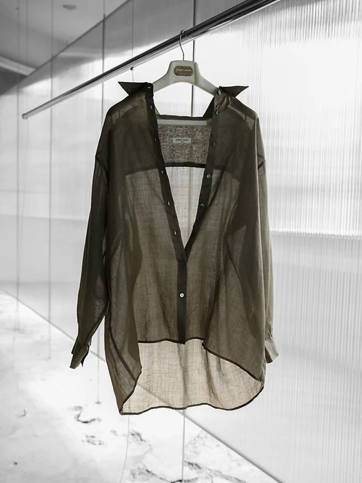 Vivid Oversized Linen Button-Down Shirt Vivid Oversized Linen Button-Down Shirt