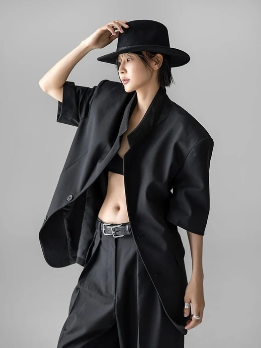 Half-Sleeve Summer Wool Blazer Half-Sleeve Summer Wool Blazer