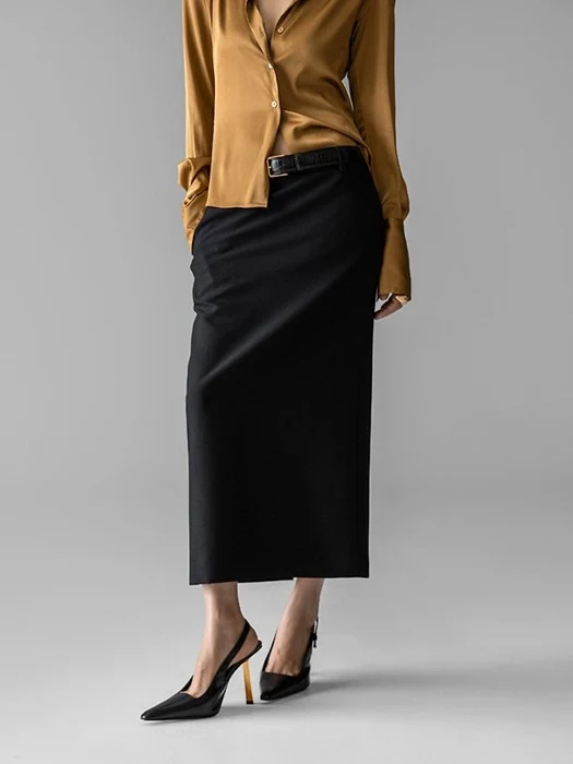 Classic Back-Slit Midi Pencil Skirt Classic Back-Slit Midi Pencil Skirt