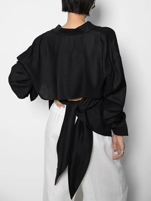 Back Cut-Out Knot Shirt Back Cut-Out Knot Shirt