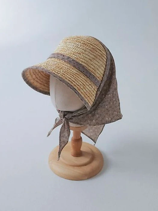 Color Scarf Straw Hat Color Scarf Straw Hat